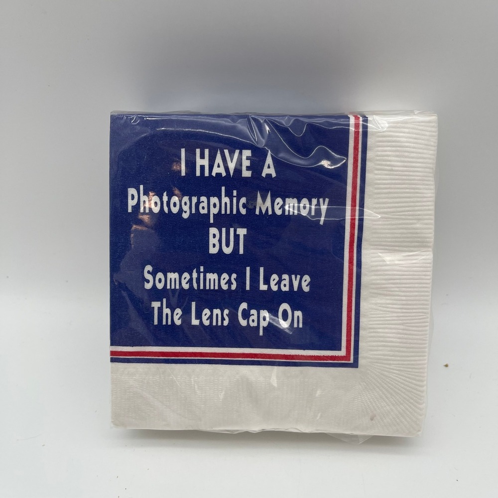 Haut Paper Happy Hour Beverage Napkins Photographic Memory Humor 30ct PSL 8571